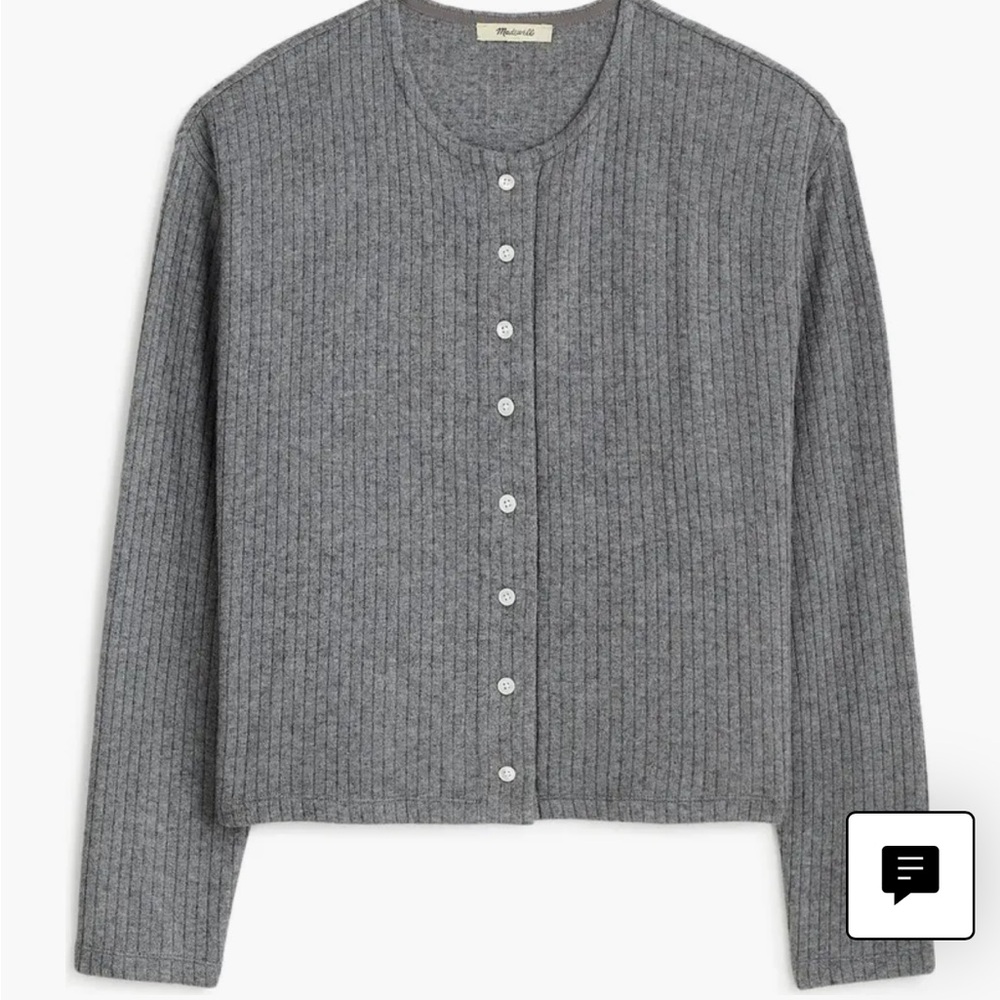 Relaxed Rib Button Front Cardigan